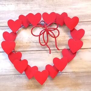 Metal Hearts Wreath wall hanging
